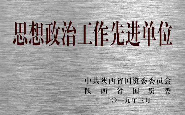 公司获陕西省国资委2018年度头脑政治事情先进单位